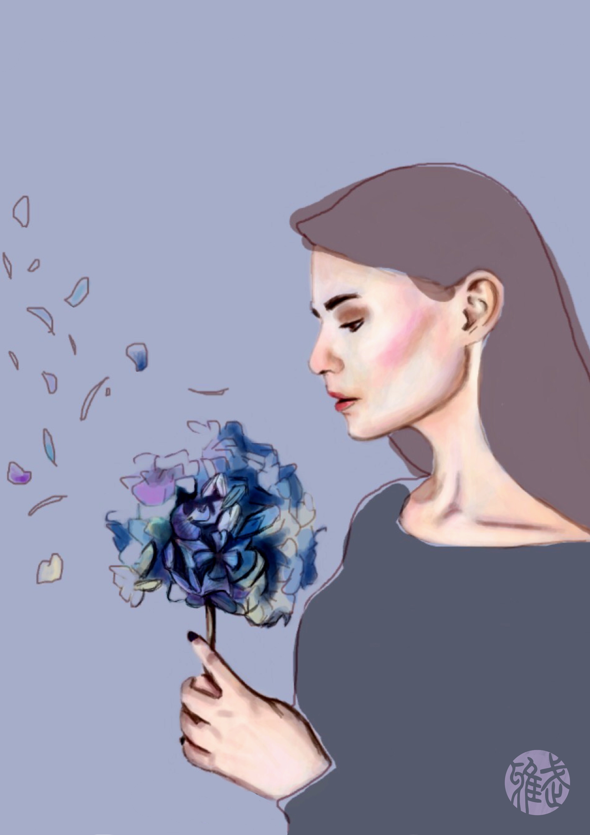 Digital Artwork - French Girls Portrait 1